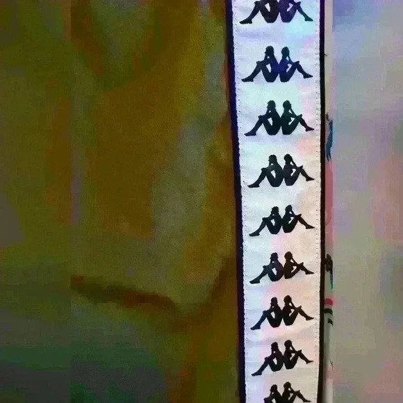 NWOT Y2K Kappa Olive Green Jogger Casual Comfy Gym Pants w/ Logo Strip SZ M - Picture 3 of 5